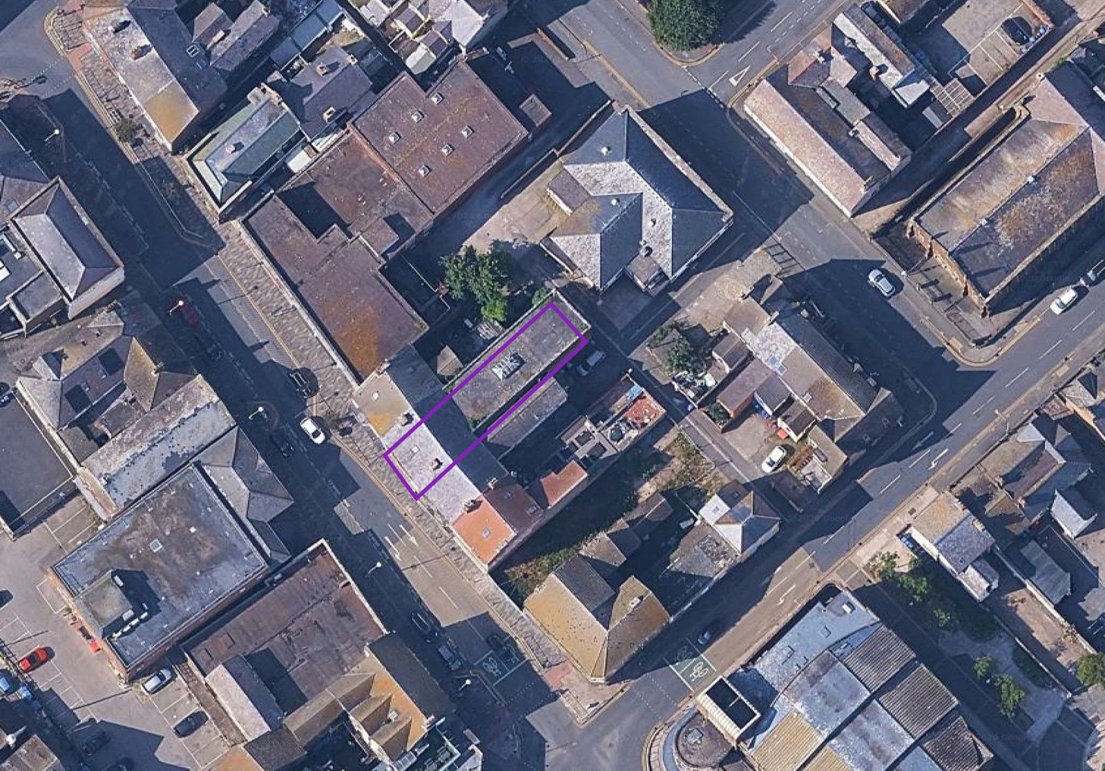 Aerial view of High Street, Rhyl project site